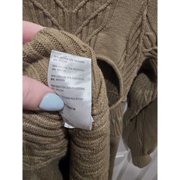 Free People Emmaline Mini Dress Knit Long Sleeve Boho green color size S - Picture 11 of 11